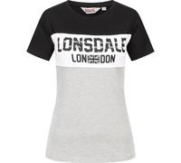 Lonsdale Femme Tulse T Shirt, Marl Black, M EU