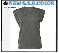 T-Shirt Femme Manches Avec Revers Flowy Muscle