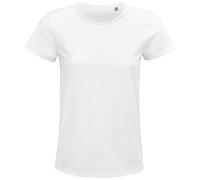 T-Shirt Femme Manches Courtes Col Roulé SOLS Crusader Coton Biologique
