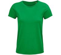 T-Shirt Femme Manches Courtes Col Roulé SOLS Crusader Coton Biologique