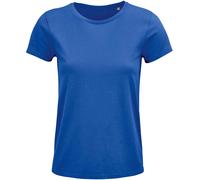 T-Shirt Femme Manches Courtes Col Roulé SOLS Crusader Coton Biologique