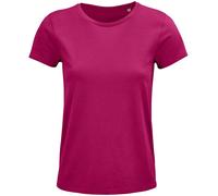 T-Shirt Femme Manches Courtes Col Roulé SOLS Crusader Coton Biologique