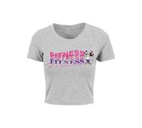 T-shirt femme Merchcode Mickey Fitness Gris L