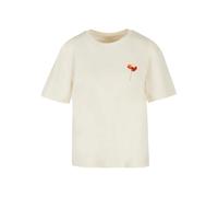 Merchcode T-shirt 'Serenity' crème / vert foncé / rouge / blanc cassé, Taille XL