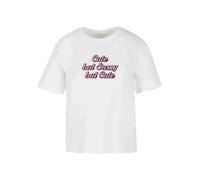 Miss Tee T-shirt 'Cute But Sassy' rose / noir / blanc, Taille XL