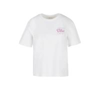 T-shirt femme Miss Tee Good Vibes Wording Blanc 4XL