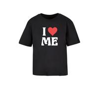 Miss Tee T-shirt 'I Love Me' rouge sang / noir / blanc, Taille XL