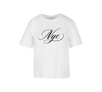 T-shirt femme Miss Tee Nyc Colligraphy Letters Blanc M