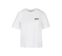 Miss Tee T-shirt 'Peace Hand' gris / gris foncé / noir / blanc, Taille M