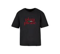 T-shirt femme Miss Tee Pizza Please Noir XS