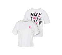 T-shirt femme Miss Tee Self Love Club Blanc 3XL