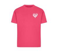 Miss Tee T-shirt 'Spicy Heart' rose / rouge / blanc, Taille L