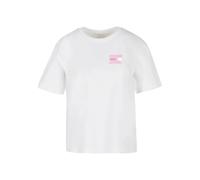 Miss Tee T-shirt 'Weekend Loading' rose / blanc, Taille XXXL