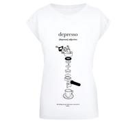 Mister Tee T-shirt 'Depresso' noir / blanc, Taille L