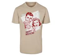 T-shirt femme Mister Tee happy weekend Blanc XS