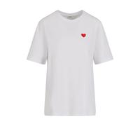 T-shirt femme Mister Tee Heart Shape EMB Blanc 5XL