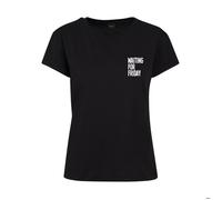 T-shirt femme - MISTER TEE - Waiting for Friday - Noir - Manches courtes - Col arrondi L