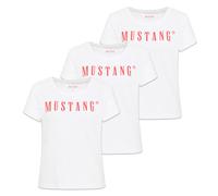 T-Shirt Femme MUSTANG Pack De 3 - Alma, Coton, Col Rond, Logo