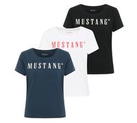 T-Shirt Femme MUSTANG Pack De 3 - Alma, Coton, Col Rond, Logo