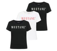 T-Shirt Femme MUSTANG Pack De 3 - Alma, Coton, Col Rond, Logo