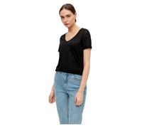T-shirt femme OBJECT Objtessi Slub S-s V-Neck Noos noir - taille XL - col V XS