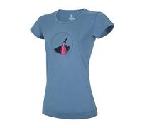 Ocun Classic Organic Rainbow Rocket Short Sleeve T-shirt Bleu L Femme