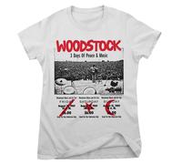 T-Shirt Femme Officiellement Licencié Woodstock - Billet De 3 Jours
