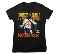 T-Shirt Femme Officiellement Licencié Woodstock - Pouvoir Au Peuple