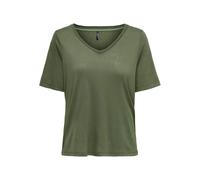 Only ONLELISE S/S V-Neck Top JRS, T-Shirt Femme, Kalamata,