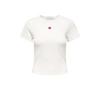 T-shirt femme Only Elva Blanc L