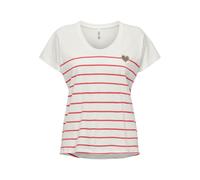T-shirt femme Only Emily Life Blanc L