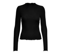 T-shirt femme Only Emma manches longues col montant Noir S