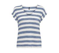 ONLY Onllira Life S/S V-Neck Top JRS T-Shirt, Infinity, S Femme