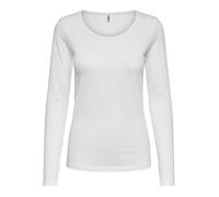 T-shirt femme Only Live Love Life manches longues col rond blanc - coupe ajustée M