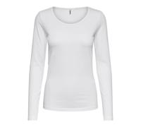 T-shirt femme Only Live love life manches longues col rond Blanc XL