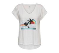 T-shirt femme Only Lucy Blanc XL