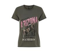 Only T-shirt ONLLUCY – gris foncé / olive / rose clair – taille S