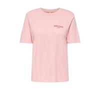 ONLY T-shirt 'ONLLucy Monja' vert / rose / rose / rouge sang, Taille L
