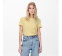 T-shirt femme Only Onlkita Logo Top Noos - jaune XS