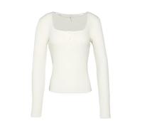 T-shirt femme Only Onlnessa Placket Top Noos - blanc cassé