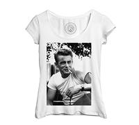 T-Shirt Femme Photo de Star Célébrité James Dean Acteur Vieux Cinéma Original 19
