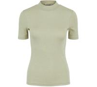 T-shirt Femme - PIECES - Birdie - Col Montant - Manches Courtes - Sable XS