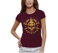 T-shirt Femme - PIXEL EVOLUTION - CRANE INDIEN - FREE SOUL AMERICAN - Coupe ajustée - 100% Coton semi-peigné XXL