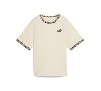 Puma Ess Graphic Animal Relaxed Fit Short Sleeve T-shirt Beige L Femme