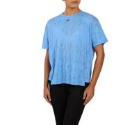 Reebok - T-shirt Lux Fitness Training Burnout pour femmes, Peri Blue, Taille: M