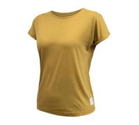 T-shirt femme Sensor Merino Air Traveler moutarde M