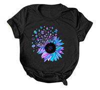 T-Shirt Femme Sexy Grande Taille Haut Décontracté Manche Courte Mode De Grossesse Ample Tee Shirt à La Maison Chemisier Chic Et élégant Blouse Sport Lache Top Tunique pour Dames