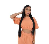 T-shirt femme Sixth June Waffle Orange S