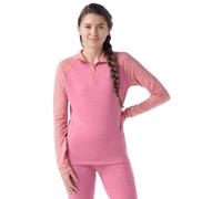 T-shirt femme SmartWool W Classic Thermal Merino BL 1/4 ZIP B garden pink digi snow XS