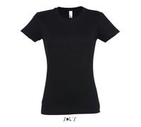 T-shirt femme - SOL'S - Imperial - Noir profond - Manches courtes - 100% coton S